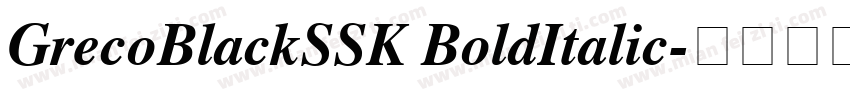 GrecoBlackSSK BoldItalic字体转换